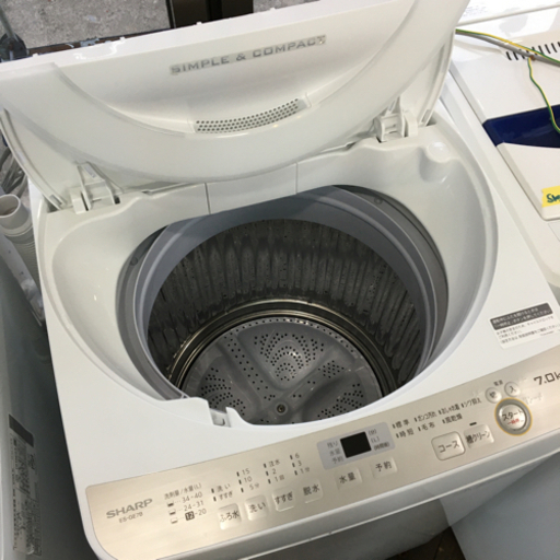 洗濯機7kg SHARP 2018年製