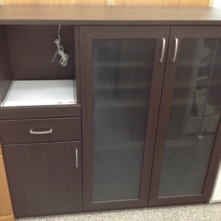 ダークブラウン 木製 レンジボード【9650533】