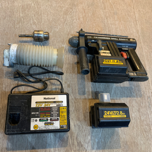 National 松下電工 HAMMER DRILL EZ6811 セット 【中古】