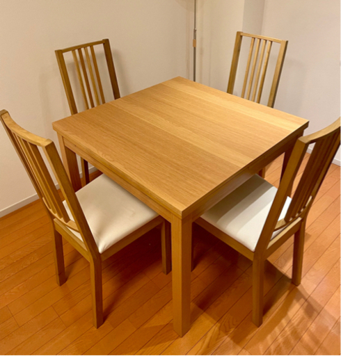 IKEA BJURSTA 伸長式テーブル+椅子セット