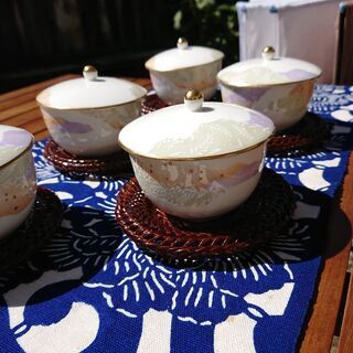 0円 美品 茶器 茶托付き 5客 の画像