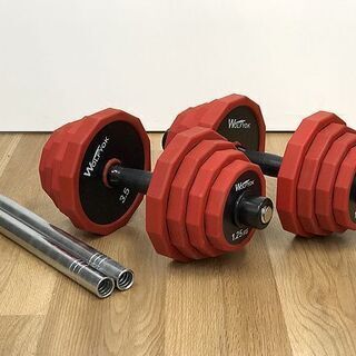 (Y)北大前! 札幌 引取  Wolfyok/ウルフヨック ダンベル 20kg 2個セット 40kg バーベル 純鋼製 可変式 筋トレ/ウェイト/トレーニング器具/ダイエット