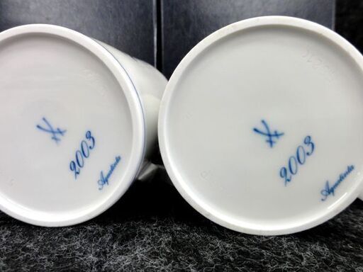 新品 マイセン アクアティンタ マグカップ 2個 ロゴ aquatinta 2003 札幌 中央区