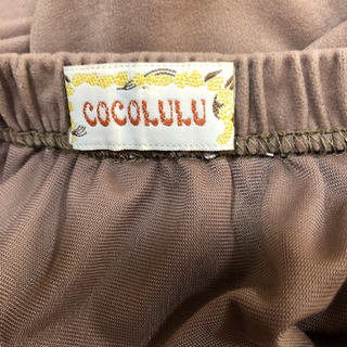 ★ココルル★花刺繍フリンジ付きボヘミアンスカートの画像