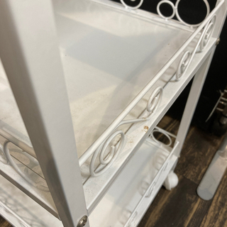 【中古品】受け渡し予定者有　アンティーク　カゴ台車の画像