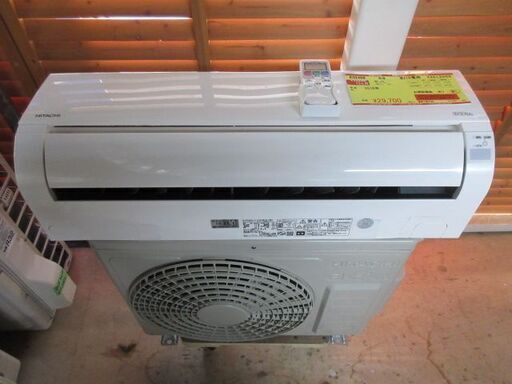 K02468　日立　中古エアコン　主に6畳用　冷2.2kw／暖2.2kw