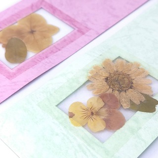 しおり ブックマーカー 押し花 刺繍 6枚セットの画像