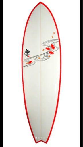 流水金魚 幅広魚尾柄六尺零寸　サーフボード  ショートボード