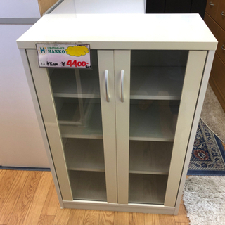 【リサイクルショップ八光　田上店】ホワイト　ミニ食器棚