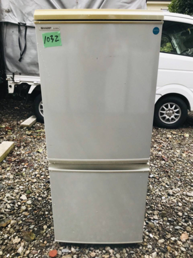 1032番シャープ✨ノンフロン冷凍冷蔵庫✨SJ-KM14-FG‼️