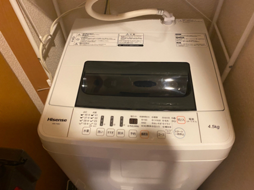 引取先決定済　ハイセンス　4.5kg 2018年製