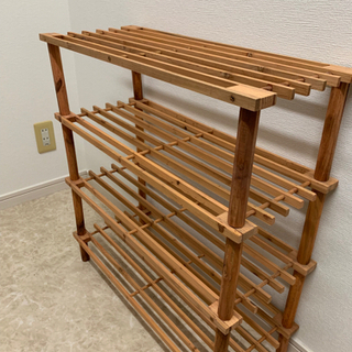 木造りラック　ブラウンの画像