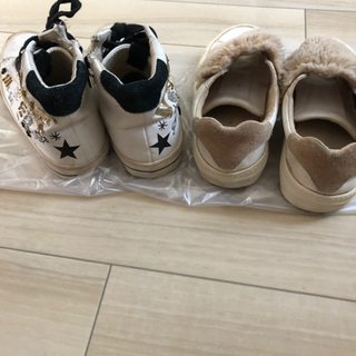 最終価格★ ZARA ハイカットスニーカー・ファースニーカー20.5cmの画像