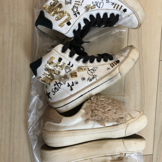 最終価格★ ZARA ハイカットスニーカー・ファースニーカー20.5cmの画像