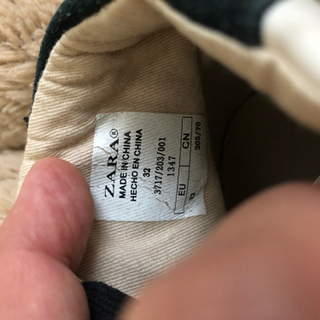 最終価格★ ZARA ハイカットスニーカー・ファースニーカー20.5cmの画像