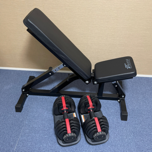可変式ダンベル+インクラインベンチ