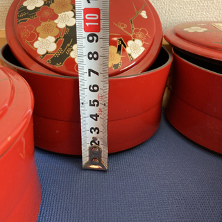 お盆　＆　ご飯入れ小鉢4個セット　山中漆器の画像