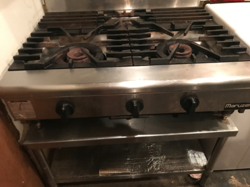 業務用ガステーブル 3口　都市ガス　大火力