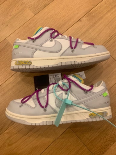 ナイキ　オフホワイト　ダンクロー lot21　26.5cm NIKE off-white Dunk Low The 50