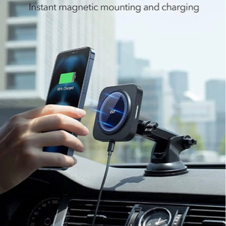 iPhone12充電器 アイフォン12シリーズ マグネット 車載 ワイヤレス充電の画像