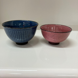 ペアお茶碗　ブルー&ピンク　リサイクルショップ宮崎屋住吉店　21...