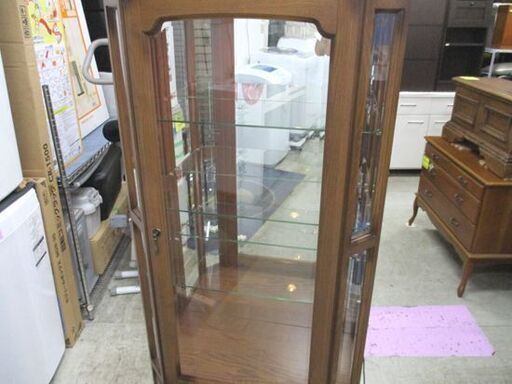 上ヶ嶋木工 飾り棚 プレステージ72MK 照明付 幅71.5×奥行38×高さ151cm キャビネット 日本製 札幌市 中央区  