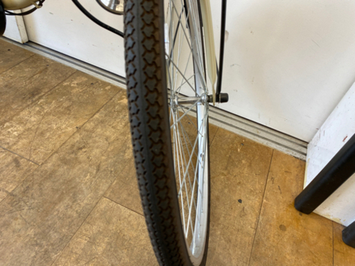 N017★クリーム色・２６インチ普通自転車防犯登録料込