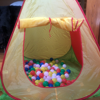 ボールプール ボール196個セット テント風 訳あり 大量の画像