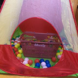 ボールプール ボール196個セット テント風 訳あり 大量の画像