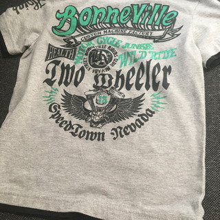 130 半袖　ドクロ　Tシャツ　グレーの画像