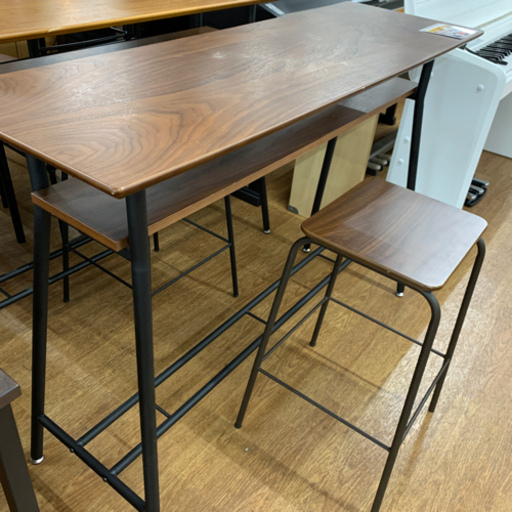 カウンターテーブル　イスセット 幅　120㎝【店頭取引限定】【中古品】早い者勝ち！?足立区近郊配送可能！