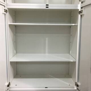 ⭕⭕⭕PH4/54　OKAMURA オカムラ レクトライン 両開き+両開き書庫 セパレート 3段×2 ネオホワイト 本棚 収納棚 保管庫　②⭕⭕⭕の画像