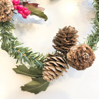 【ネット決済・配送】クリスマス　リース　ミニ　手作り　ハンドメイド　小さい　小ぶり　かわいい　クリスマスリース　オーナメント　飾り Christmas wreath ornament decoration cute kawaii handmadeの画像