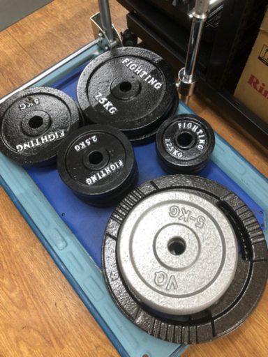 バーベルセット　プレート・シャフト　【店頭取引限定】【中古品】早い者勝ち！