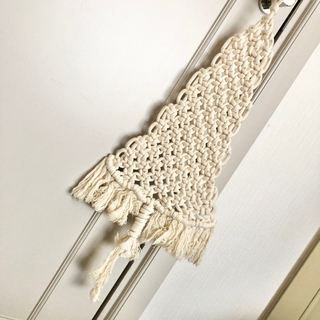 【ネット決済・配送】クリスマス　オーナメント　ハンドメイド　ツリー　手編み　ロープ　紐　手作り　飾り Christmas tree rope ornament decoration cute kawaii handmade の画像