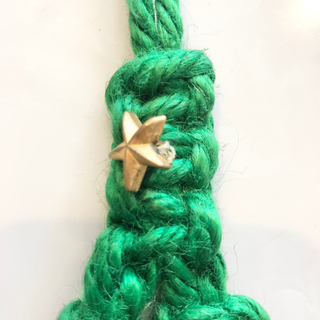 【ネット決済・配送】クリスマス　オーナメント　ハンドメイド　ツリー　手編み　ロープ　紐　手作り　飾り Christmas tree rope ornament decoration cute kawaii handmade 2の画像