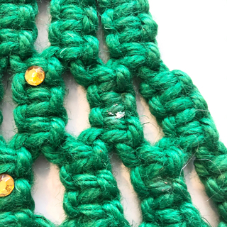 【ネット決済・配送】クリスマス　オーナメント　ハンドメイド　ツリー　手編み　ロープ　紐　手作り　飾り Christmas tree rope ornament decoration cute kawaii handmade 2の画像