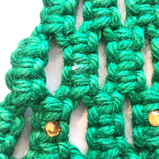 【ネット決済・配送】クリスマス　オーナメント　ハンドメイド　ツリー　手編み　ロープ　紐　手作り　飾り Christmas tree rope ornament decoration cute kawaii handmade 2の画像