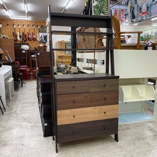 チェストとラックが合体！【愛品館 江戸川店】ニトリ　チェストラック　チェスト　タンス　ID:155-018031-007　配送可　代引き配送可