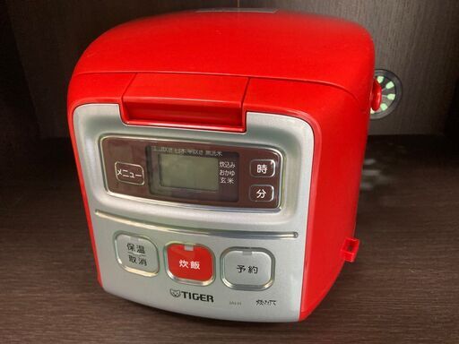 【TIGER】タイガー 炊飯器 JAI-H550 マイコン 3合 2013年 トマトレッド 動作確認済み