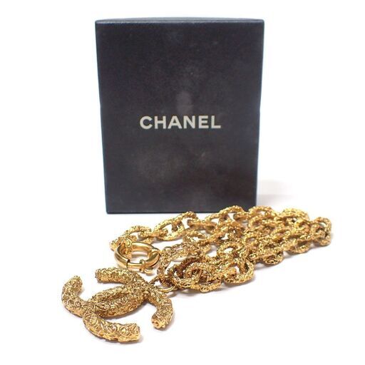 AA590 シャネル ココマーク ネックレス ゴールドカラー 刻印有り