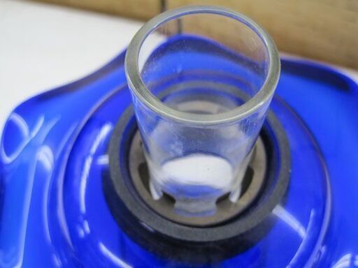 レトロ 北一硝子 テーブルランプ オイルランプ ランタン 灯油 アルコール ブルー 青 グランピング ベランピング 札幌市手稲区