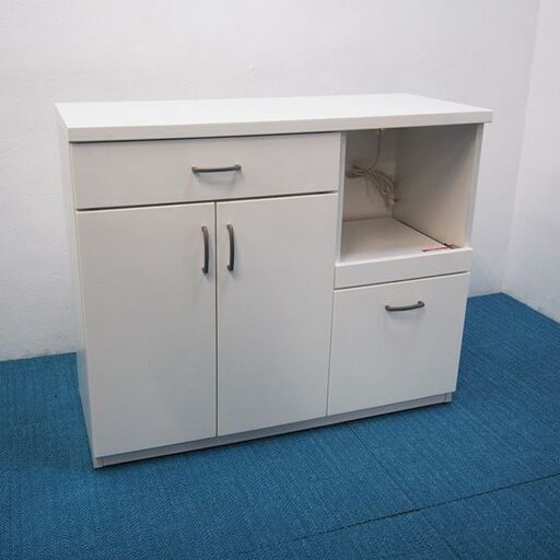 キッチンカウンター 白 幅100 奥行40 高さ82cm (HA49)
