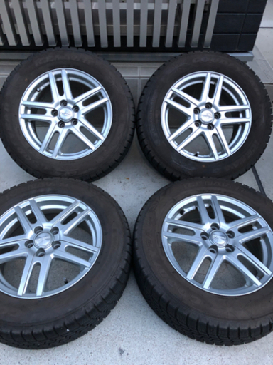 195/65R15 高年式バリ山スタッドレスタイヤ付きホイール4本 ランクB プリウス、ウィッシュ等に！