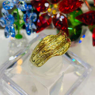 中古品】K18 オリジナルデザインリング 26号 5.3g［165］
