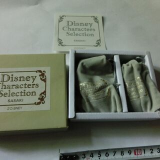 ★Disney、佐々木グラス、ブルー、置物2点、未使用保管品、箱入り👉お願いです、プロフィールをお読み下さい。の画像