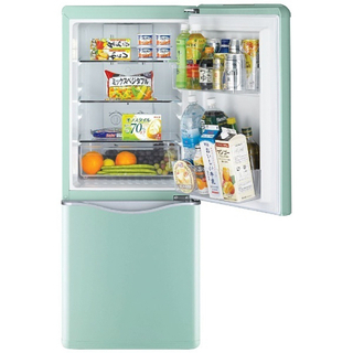 DAEWOO　レトロ風　冷蔵庫　　DR-C15AM　2018年製 DAEWOO 大宇 冷凍冷蔵庫 DR-C15AM 150L 2ドア冷蔵庫 アクアミント