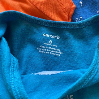カーターズ&GAP 6M ロンパース　半袖3枚セット　綿100%の画像