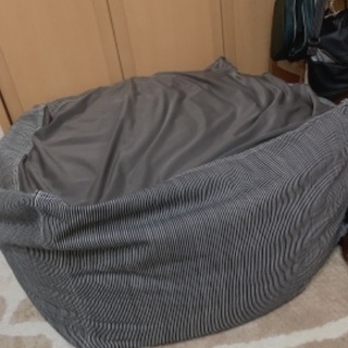 無印良品 ビーズクッション(綿デニムヒッコリー)