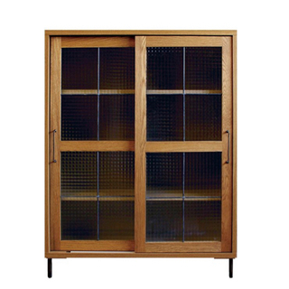 【cadeal】slide glass cabinet low (スライドガラスキャビネット ロータイプ)